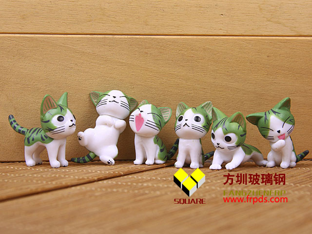 玻璃鋼動物貓組合擺件雕塑