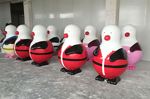 玻璃鋼企鵝組合雕塑