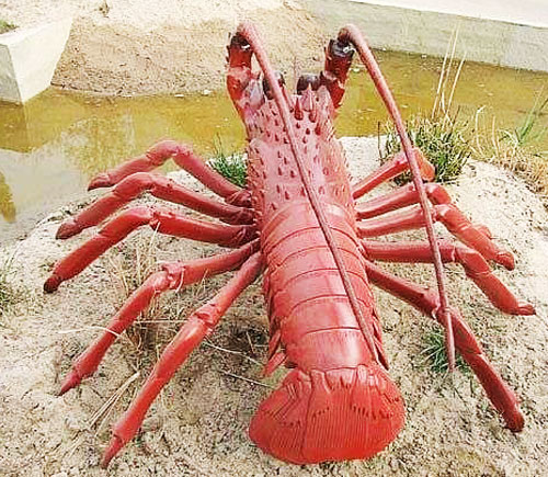 玻璃鋼園林龍蝦雕塑